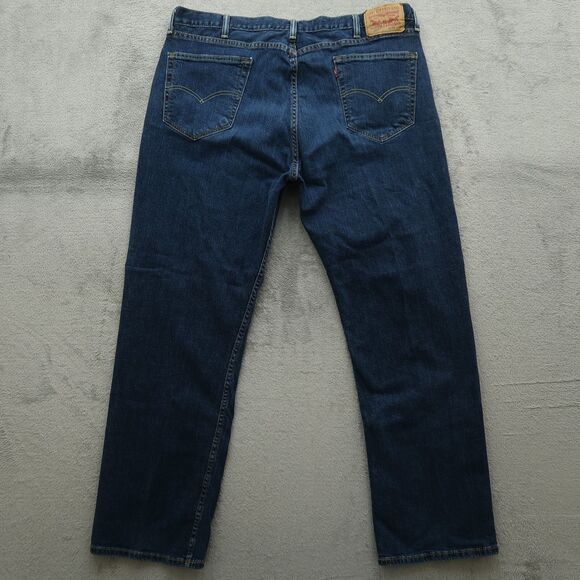 Levi's 514 Jeans Mens Size 40x30 Blue Classic Straight Denim Pants Dark Wash - Picture 7 of 16
